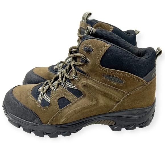 Wolverine Brighton Leather Steel Toe Mid Hiking Boot Brown 11 - Picture 3 of 12